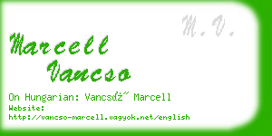 marcell vancso business card